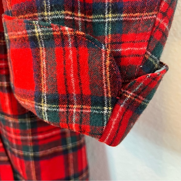 Vtg PENDLETON 100% Tartan Plaid Soft Wool Belted USA Quality Large Unisex Robe - Picture 13 of 17
